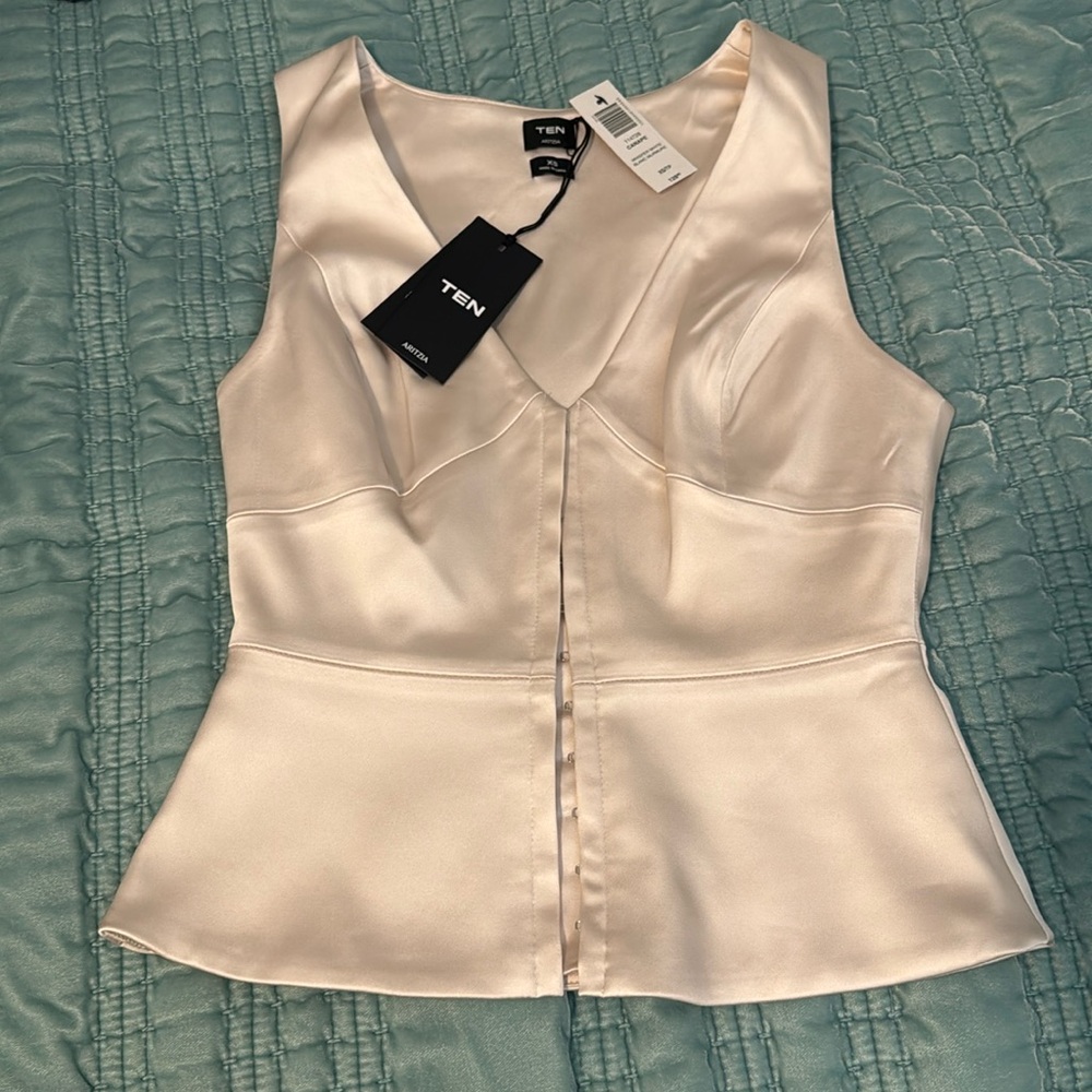 Aritzia Canape Satin Corset Top